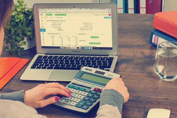 Founders reviewing accounts