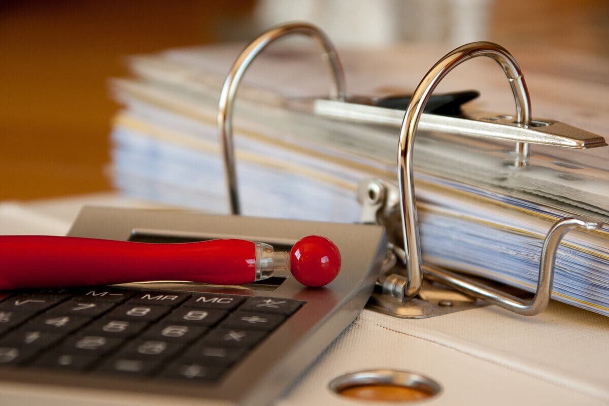 Personal tax documents being prepared